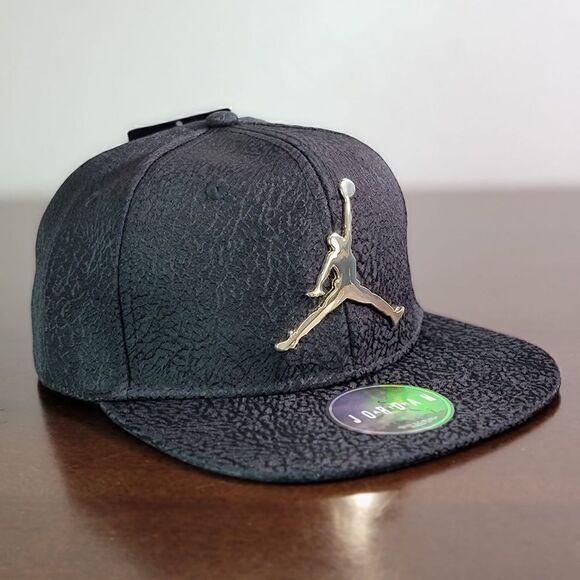 Air Jordan 1 2 3 4 5 6 8 11 12 OG Retro Bred Playoffs Snapback Hat Black Gold - Picture 6 of 10